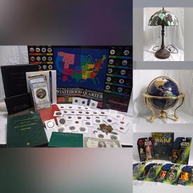 MaxSold Auction: This online auction features jewelry, sports trading cards, Pokemon, collector plates, comics, coins, stamps, barrister bookcase, Tiffany-style lamp, porcelain dolls, milk glass, video games, Pyrex, depression glass and much more!