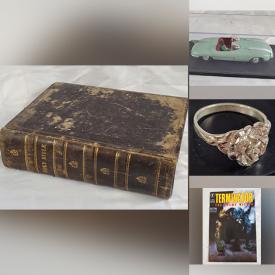 MaxSold Auction: This online auction features an 1880s antique bible, vintage burl sculpture, vintage books, Star Wars alarm clock, sports cards, vintage pens, jewelry, collectible coins, folding pocket tool, vintage toys, Marvel comics, Dark Horse comics, antique sterling silver service, vintage Buddha figure, Red Rose tea cards, antique mini binoculars, old matchbooks, die-cast model cars and much more!