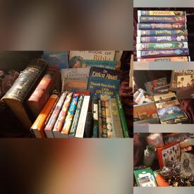 MaxSold Auction: This online auction features Disney VHS, DVDs, books, LP records, craft supplies, royal memorabilia, kitchenware and much more!