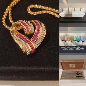 MaxSold Auction: This online auction features 14k gold jewelry, collectibles such as vintage padlocks with keys, US marine memorabilia, Roland amp, Murano glass, Lenox, framed artwork, furniture such as console table, lounge chairs and storage unit, lamps, footwear and much more!