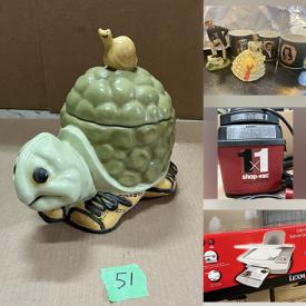 MaxSold Auction: This online auction features baseball statue, decorative words, crafting supplies, NIB printer, vintage board games, new curtain panels, bakeware, vintage cookie jar, small kitchen appliances, vintage costume jewelry, fitness gear, GWTW collectibles and much more!