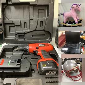 MaxSold Auction: This online auction features NIB children’s toys, electronics such as home audio systems, laptops, iPads and eReaders, costume jewelry, power tools, sports equipment, men’s shoes, CDs, DVDs, Blu-rays, lighting, cameras and much more!