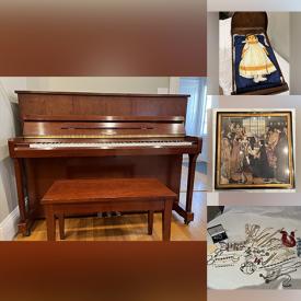 MaxSold Auction: This online auction features items such as lamps, tea sets, carved boxes, rocking chairs, Wooden rocking horses, basket purses, Cable Pianos, Small bowls, crystal, rose glass, typewriters and much more!