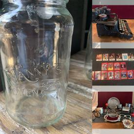 MaxSold Auction: This online auction features silverplate, home decor, coin banks, depression glass, collector tins, Hot Wheels, Nestle collectibles, trading sports cards, vintage jewelry, record albums and much more!