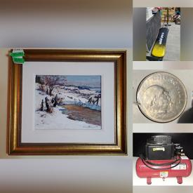 MaxSold Auction: This online auction features vintage collectibles such as bottle tops, road maps, antique newspapers, postcards, brassware, commemorative coins, and military pins, signed artwork, Belleek porcelain, antique books, fine china, DVDs, men’s clothing, exercise equipment, office electronics and much more!