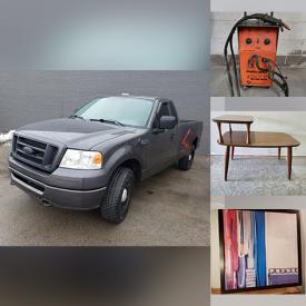 MaxSold Auction: This online auction features Ford truck, lamps, kitchen appliances, coin, cabinet, car camera, trailer hitch, car parts, vinyl records, faux plants, decor and much more.