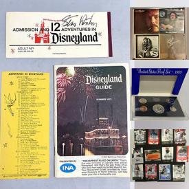 MaxSold Auction: This online auction features coins, Navajo Rug, sports trading cards, costume jewelry, Disneyland Memorabilia, vinyl records, stamps, teacup/saucer sets, binoculars, non-sports trading cards, German steins, MCM decanter, Coca-cola collectibles and much more!