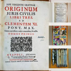 MaxSold Auction: This online auction features Le Monde de Archie in French Mini Comics, Justice League, GI Joe, The Avengers, Superman and other comics, 1858 Chambers Journal, 1901 The Story of The Dominion, 1864 Jerusalem Revisited, 1722 Gravina Juris Civilis Vellum Cover, 1810 Drakes Essays Vol. 5, 1748 German bible and other vintage books, stamps, 1929 love letter collection, vintage pens, vintage lighters and much more!