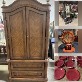 MaxSold Auction: This online auction features hand-embroidered decor, vintage toys, Craftsman riding mower, power tools, ceramics, cookware, Craftsman trailer, wood armoire, hardware and much more!