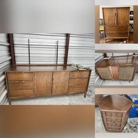 MaxSold Auction: This online auction features various items such as Modern Dresser, Modern High boy, Night Stand, Double Bed, Tub Chair, Couch, Lamps, Stools, Trunk, Dining Chairs, Table, Microwave, Filing Cabinet, Desk, Miscellaneous Lot, Keirstead Print and more.