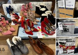 MaxSold Auction: This online auction features various items such as women\'s new shoe size in various sizes, unline insulated shippers, instant pop, cleaning supplies, kitchen aid, tea kettle, blender and air fryer.