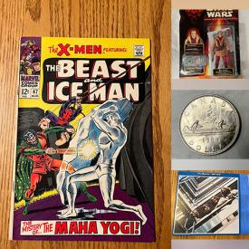 MaxSold Auction: This online auction features sports trading cards, comics, hockey coins, carded die-cast cards, pogs, action figures, coins, cereal boxes, sports photos, vinyl records and much more!