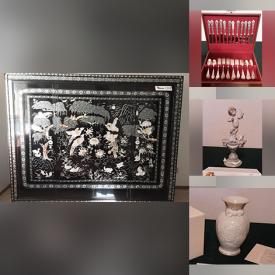 MaxSold Auction: This online auction features Asian furniture, Lenox Mother\'s Day vases, Lenox Fruits Of Life collection, English porcelain, vintage McCoy vases, teacup/saucer sets, Thomas Kinkade prints, collector plates, small kitchen appliances, watch and much more!