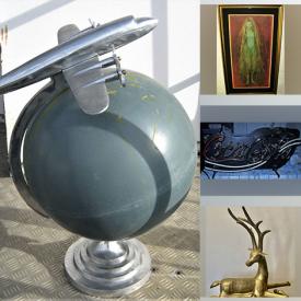 MaxSold Auction: This online auction features MCM lamp, brass sculpture, Joseph Hertzi oil painting, art glass, Art Nouveau lamps, guitar, teacup/saucer sets, crystal decanter, Royal Doulton figurine, vintage Pyrex, vaseline glass, vinyl records and much more!