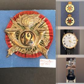 MaxSold Auction: This online auction features military collectibles, guitar, watches, stone-carved statues, die-cast cars, coins, vintage violins, sports action figures, studio pottery, wooden figures, vintage cameras, banknotes, wooden masks, brass bells and much more!