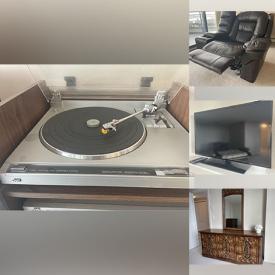 MaxSold Auction: This online auction features stereo equipment, leather rocker chair, bedroom furniture, desk, TV, sofa bed and much more!