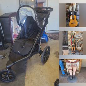 MaxSold Auction: This online auction features refrigerator, jogging stroller, guitar, painting supplies, toys, Ugg boots, small kitchen appliances, power & hand tools, tower fans, pet products, video game system & games, patio furniture, chimineas, wicker furniture, novelty bar stools, children\'s electric car, outdoor pots & decorations, bikes,  pressure washer, camping gear, bounce house and much more!