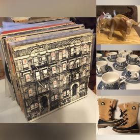 MaxSold Auction: This online auction features LPs, CDs, turntable, games, puzzles, hot wheels, cups and saucers, nesting dolls, lamps, jewelry lot, toys, sports caps, mini slot machine, candles and holders, glassware and much more.