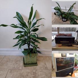 MaxSold Auction: This online auction features potted plants, light fixtures, Hitachi TV, Sharp stereo, Kodak projectors, office furniture, mandolin guitar harp, collectible dolls and much more!