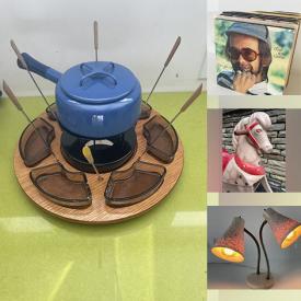 MaxSold Auction: This online auction features Limoges, art glass, furniture such as MCM kitchen table, bamboo loveseat, coffee tables, and bar stools, vintage lighting, MCM kitchenware, vintage toys, home decor, LP albums, barware, sewing supplies and much more!