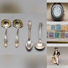 MaxSold Auction: This online auction features sterling silver, Royal Doulton, signed oil on canvas paintings, fine china, vinyl records, vintage books, antique wooden chairs and much more!