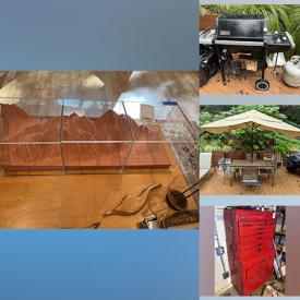 MaxSold Auction: This online auction features furniture such as a dining table, outdoor table and chair set, toolbox, pedestal, folding chairs and others, BP solar panel, tools, hardware, ladder, shop vac, rugs, vintage collectibles, candleholders, wall art, tabletop decor, toys, solar light, books, children’s toys, oil lamps, kitchenware, paver stone, Weber grill, flower pots, tarps, wooden bowls, metal artworks, sculptures and much more!