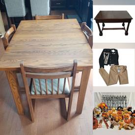 MaxSold Auction: This online auction features vintage comic books, fine china, 10k gold bracelet, ping pong table, women’s and men’s clothing, furniture such as ash dining table and chairs, ash buffet with hutch, and nightstand, lamps, craft supplies, holiday decor, vinyl records and much more!