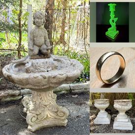 MaxSold Auction: This online auction features Victorian doors, coins, Finnish silver, jewelry, concrete planters, Royal Canadian coin set and other coins, Uranium glassware, Fostoria Versailles depression glass, Victorian theater costumes, metal chair, primitive cupboard, ice box, primitive cabinets and much more!