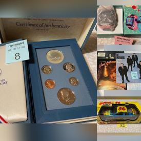 MaxSold Auction: This online auction features collectibles such as Franklin Mint, GI Joe, Barbie, Hot Wheels, PEZ dispensers, and stamps, vinyl albums, children’s toys, costume jewelry and much more!