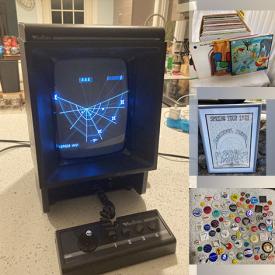 MaxSold Auction: This online auction features Vectrex game system, paper ephemera, framed posters, vinyl records, DVDs, CDs, sports jerseys and much more!