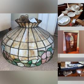 MaxSold Auction: This online auction features furniture such as chairs, armoire, side tables, vintage sofa, vintage buffet, Medline, vintage armoire and others, Lenox china, Lladro, china, mantle clocks, Kachina doll, Waterford lamp, small home appliances, kitchenware, media cabinet and much more!