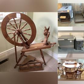 MaxSold Auction: This online auction features items such as Cabinet, Tables, Vintage pictures, Lamp, Glassware, China set, Chairs, Bird cages, Stereos, Dog cages, CD & VHS tapes,  Projectors, Cameras, Vintage Sewing machines, Pressure washers, Saws, Tools, Drill bits, Car jack, ladders and much more!