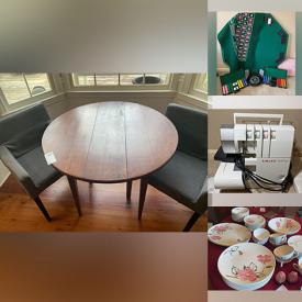 MaxSold Auction: This online auction features furniture such as a table and chair set, coffee table, end tables, poker table, Natuzzi leather sofa and chair, bench, potting bench, curio cabinets, sideboard, sewing table, dressers, fire pit table and others, mirror, garden decor, rollerblades, rugs, lamps, candles, wall art, hats, Dungeons and Dragons, Harry Potter and other books, comic books, cat care and dog care items, pet gates, Sentry safe, Knowles china, miter saw, Craftsman drill press, Xbox 360, Singer sewing machine, fabric, Yamaha keyboard, Fender guitar, Tyco trains and much more!