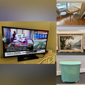 MaxSold Auction: This online auction features a 1960s Arborite table, Sony TV, vintage side chair, adjustable walker, 1960s clothes hamper, vintage cat print, vintage signed Royal Doulton plate, AirGi wheelchair, bedspreads, pillows, linens, smoked glass cabinet and much more!