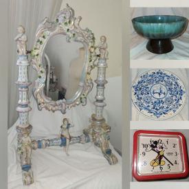 MaxSold Auction: This online auction features waterlily tulip lamp, antique washstand, A. Santini statue, jewelry, MCM pottery, art glass, Legos, antique porcelains, vintage carvings, vintage tea figures, cookie jar, vintage stained glass lamp and much more!