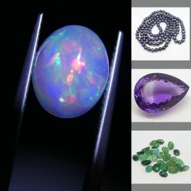 MaxSold Auction: This online auction features pearl necklaces, stone such as opal, tourmaline, fire agate, garnet, lapis lazuli and much more!