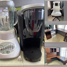 MaxSold Auction: This online auction features Coffee Maker & Kettle, Microwave, Sony Receiver & Speakers, Keurig & Blender, Microwave, Office Chairs, Desk, Cabinet, Book Case, File Cabinet, Desk And Hutch, Walker, Rocket Hub, Routers And Switches, Computer HP Acer, Keyboard Tray, Voip Phone and much more!