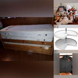 MaxSold Auction: This online auction features bed set, tables, toys, TVs, string instruments, Chinese art piece, bangles, inflatable bed, artwork, power tools, ceiling fan, books, projector, jackets, kitchenware, sewing machine, exercise machine, bike plastic bin and much more.