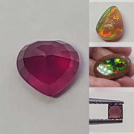 MaxSold Auction: This online auction features loose gemstones such as opal, rubies, amolite, sapphires, spinel, tanzanite, tourmaline, aquamarine, citrine, onyx, topaz, amethyst, sphene, kyanite, garnet,  peridot, jade, zircon, topaz, agate, pietersite, sillimanite, cinnabar, quartz, ametrine and much more!