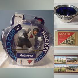 MaxSold Auction: This online auction features sports trading cards, sports bobbleheads, Star Wars collectibles, vintage model kits, costume jewelry, vinyl records, vintage postcards, children’s books, vintage Christmas bulbs, tea figurines, vintage lighter, puzzles, comics, watches, and much, much, more!!!