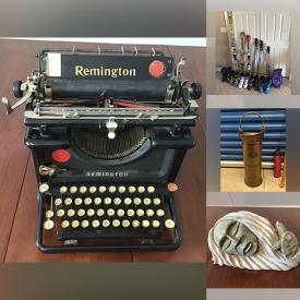 MaxSold Auction: This online auction features NIB speakers, antique typewriter, furniture such as Kaufman buffet, Roxton side table, cedar chests, antique rocker and bean bag chairs, books, DVDs, costume jewelry, Bissell vacuum, yarn, ski equipment and much more!