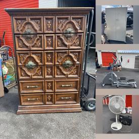 MaxSold Auction: This online auction features small kitchen appliances, vinyl records, vintage furniture, sewing desk, couch, chair, upright freezer, mini-fridge, totes, framed wall art, exercise equipment, jewelry, watches, jewelry storage cases and much more!