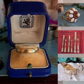 MaxSold Auction: This online auction features jewelry, vintage cloisonne carriage clock, sterling silver cutlery, cobalt glass basket, Art Deco vanity set, antique buttons, vintage Hans Teppich figurines, vintage Mad magazines, watercolor painting and much more!