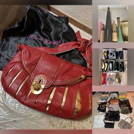 MaxSold Auction: This online auction features club chairs, wicker table, antique cradle, elephant collection, decorative bird cages, art glass, bar cart, cocktail shakers, women’s hats, shoes & purses, new linens, office supplies, beading supplies, new beauty products, vinyl records, perfume bottle collection and much more!