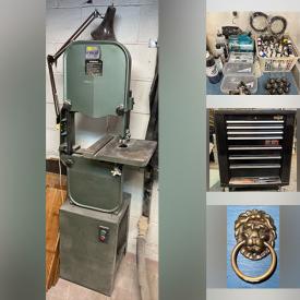 MaxSold Auction: This online auction features woodworking power tools, airbrush kit, hand tools, vintage card cabinets, wood planes, electronics, drawer pulls, work benches, vintage lighting and much more!