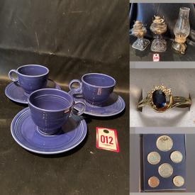 MaxSold Auction: This online auction features art books, Coca-Cola collectibles, vintage Fiestaware, vintage postcards, vintage Pyrex, antique kerosene lamps, Carnival glass, sapphire ring, coins, stamps, sports trading cards, teacup/saucer sets and much more!