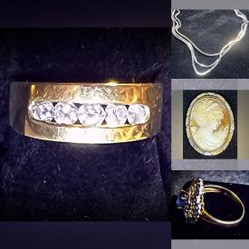 MaxSold Auction: This online auction features estate jewelry such as gold and diamond men’s ring, citrine 14kt ring, sapphire 14kt ring, vintage cameo brooch, 925 silver chains and much more!