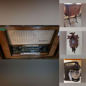 MaxSold Auction: This online auction features RC cars, vintage radio, portable AC unit, vintage sewing box table, La-Z-Boy reclining sofa, stereo components, vinyl records, cedar chest, vintage cuckoo clock, MCM unit, TVs, vintage Pyrex, small kitchen appliances, computer, printer, outerwear and much more!