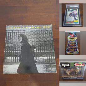 MaxSold Auction: This online auction features vinyl records, NIB Funko Pops, pop culture trading cards, sports trading cards and much more!