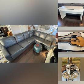 MaxSold Auction: This online auction features desk, guitar, amp, Carnival mask, Coca-Cola collectible, floor & table lamps, leather couch, golf clubs, small kitchen appliances, doll house accessories, puzzles, bird cage, DVDs, vinyl records, binoculars, vintage bedroom furniture, cookbooks and much more!
